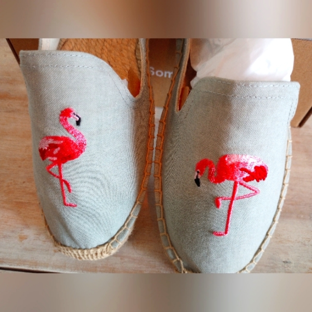 Flamingo Chambray Espadrilles